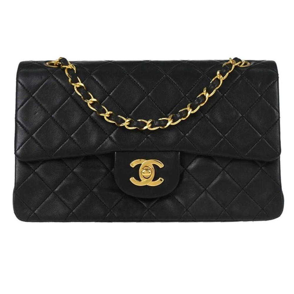 Chanel Timeless - Classic Double Flap Leather Black Leather Shoulder Bag Bag